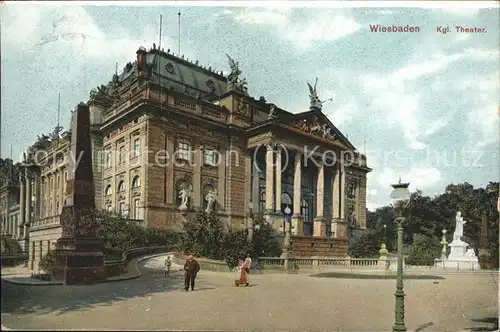 Wiesbaden Koenigliches Theater Denkmal Kat. Wiesbaden