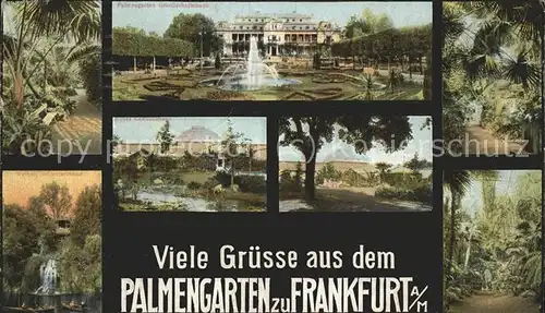 Frankfurt Main Palmengarten Gesellschaftshaus Fontaene Wasserfall Kat. Frankfurt am Main