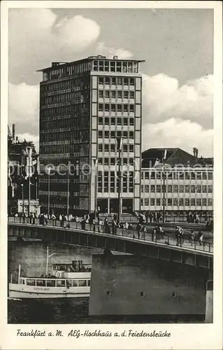 Frankfurt Main AEG Hochhaus Friedrichsbruecke Faehrschiff Kat. Frankfurt am Main