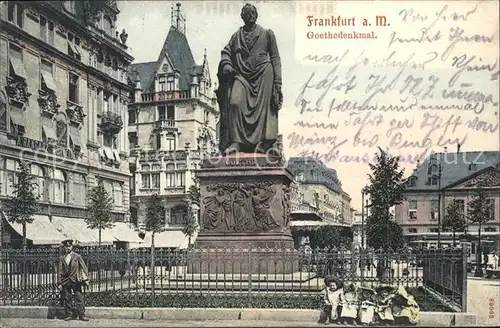 Frankfurt Main Goethedenkmal Kat. Frankfurt am Main