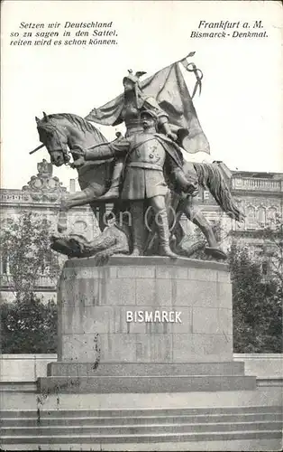 Frankfurt Main Bismarckdenkmal Reiter Kat. Frankfurt am Main