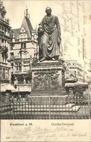 Frankfurt Main Goethedenkmal Kat. Frankfurt am Main