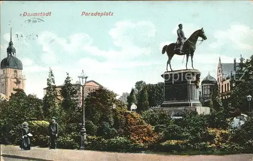 Darmstadt Paradeplatz Grossherzog Ludwig IV Denkmal Reiterdenkmal Kat. Darmstadt