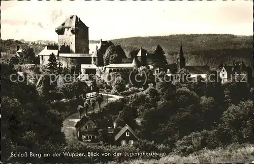 Burg Wupper Schloss Blick von der Jugendherberge Kat. Solingen