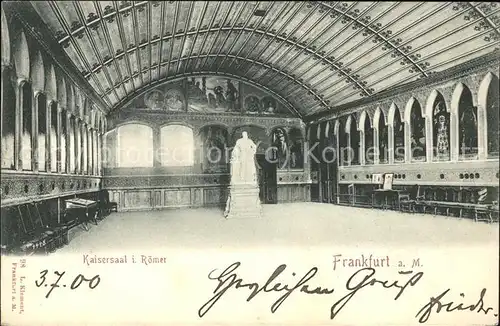 Frankfurt Main Kaisersaal im Roemer Denkmal Kat. Frankfurt am Main