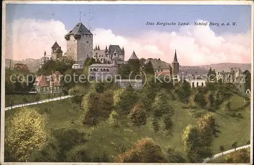 Burg Wupper Schloss Kirche Bergisches Land Kat. Solingen