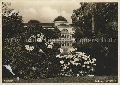 Wiesbaden Kurhaus Gartenpartie Kat. Wiesbaden