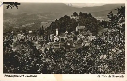 Lindenfels Odenwald Gesamtansicht Hoehenluftkurort Burg "Perle des Odenwaldes" Kat. Lindenfels