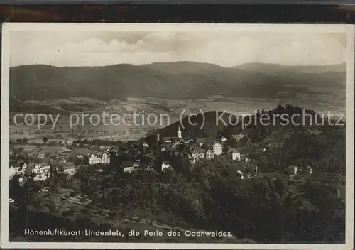 Lindenfels Odenwald Panorama Hoehenluftkurort "Perle des Odenwaldes" Kat. Lindenfels