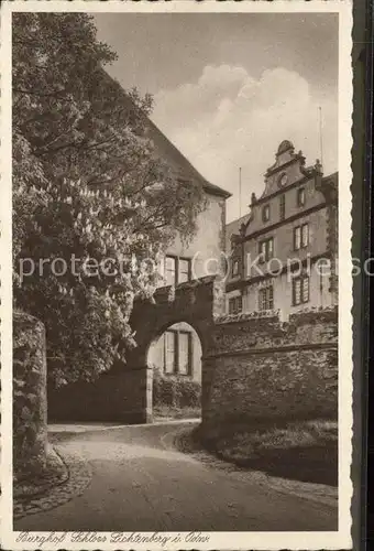 Lichtenberg Odenwald Schloss Burghof Hotel Pension "Schloss Lichtenberg" Kat. Fischbachtal