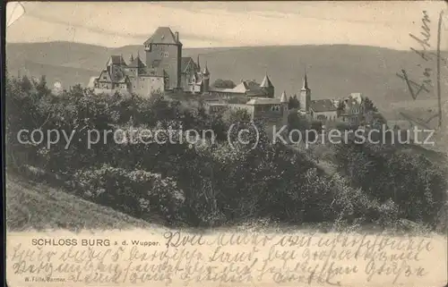 Burg Wupper Schloss Kirche Bergisches Land Kat. Solingen