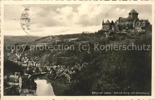 Burg Wupper Schloss mit Unterburg Bergisches Land Kat. Solingen