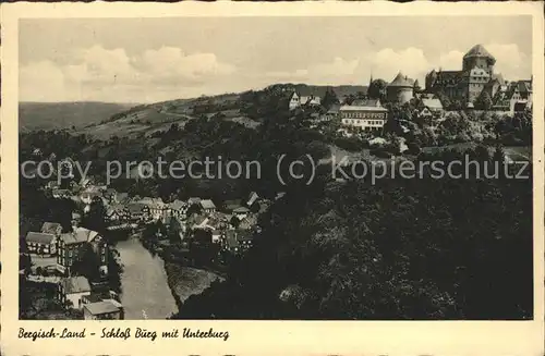 Burg Wupper Schloss mit Unterburg Bergisches Land Kat. Solingen