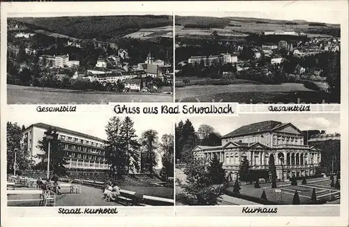 Bad Schwalbach Gesamtbild Staatl. Kurhotel Kurhaus Kat. Bad Schwalbach