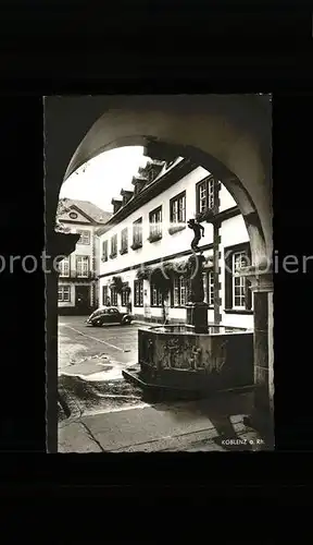 Koblenz Rhein Spuckender Schaengelchen Brunnen Kat. Koblenz