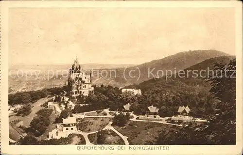 Koenigswinter Panorama mit Schloss Drachenburg Siebengebirge Kat. Koenigswinter