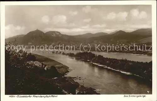 Koenigswinter Koeln Duesseldorf Rheindampfschiffahrt Siebengebirge Drachenfels Kat. Koenigswinter