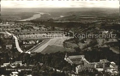 Arenberg Koblenz Dominikanerinnen Kloster mit Kneipp Sanatorium Rhein Fliegeraufnahme Kat. Koblenz