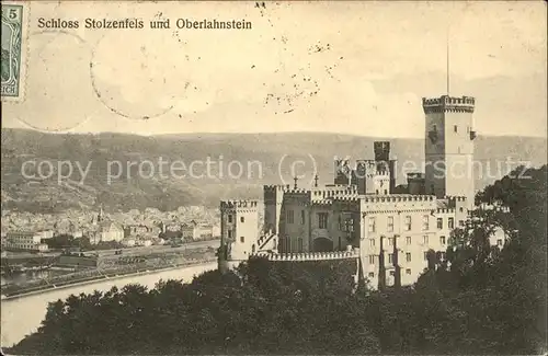 Stolzenfels Schloss und Oberlahnstein Kat. Koblenz