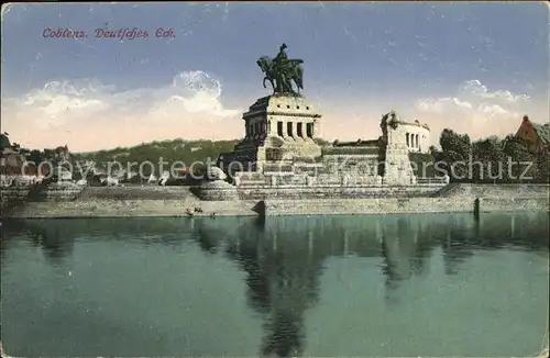 Koblenz Rhein Deutsches Eck Kaiser Wilhelm Denkmal Mosel Feldpost Kat. Koblenz