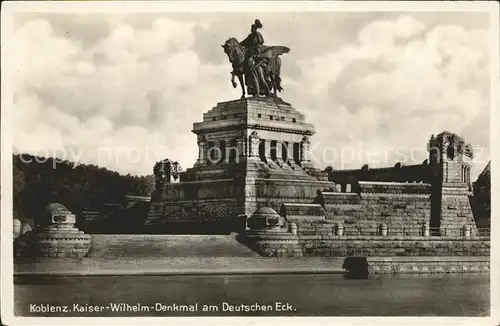 Koblenz Rhein Deutsches Eck Kaiser Wilhelm Denkmal Reiterstandbild Mosel Kat. Koblenz