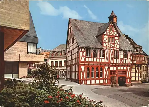 Rhens Altes und neues Rathaus Historisches Gebaeude Fachwerkhaus 15. Jahrhundert Kat. Rhens