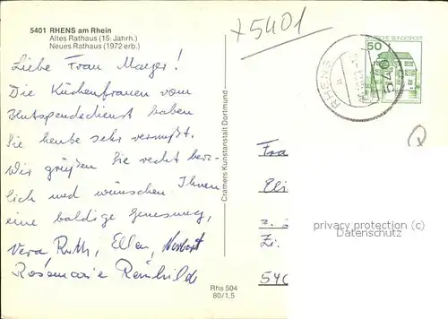 Rhens Altes und neues Rathaus Historisches Gebaeude Fachwerkhaus 15. Jahrhundert Kat. Rhens