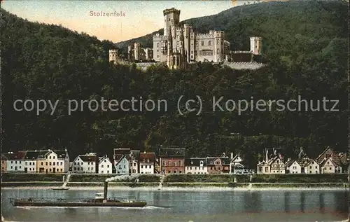 Stolzenfels Schloss Rhein Dampfer Feldpost Kat. Koblenz