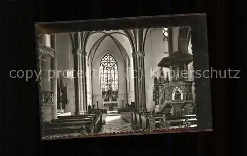 Luegde Pfarrkirche St. Marien Inneres Altar Kanzel Kat. Luegde