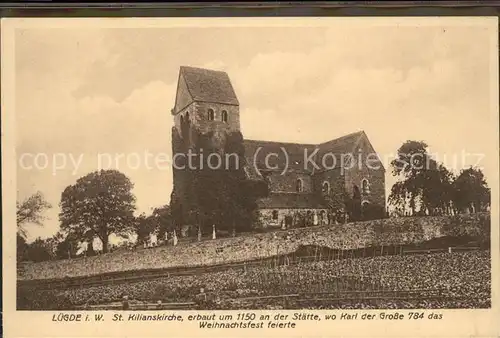 Luegde St. Kilianskirche Karl der Grosse Kat. Luegde