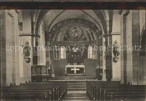 Luegde Inneres der St. Kilianskirche Altar Heiligenfigur Kat. Luegde