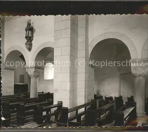 Luegde Kilianskirche mit 3 Kapitellen Heiligenfigur  Kat. Luegde