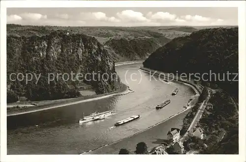 St Goarshausen Das Felsental der Loreley Rheinschiffe Kat. Sankt Goarshausen