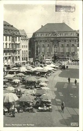 Bonn Rhein Marktplatz mit Rathaus / Bonn /Bonn Stadtkreis