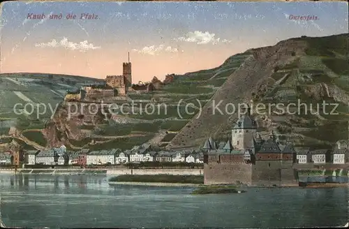 Kaub Die Pfalz und Burg Gutenfels Feldpost Kat. Kaub