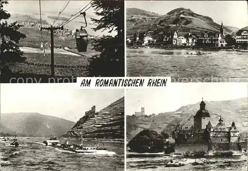Caub Rhein Impressionen Die Pfalz und Burg Gutenfels Kat. Kaub