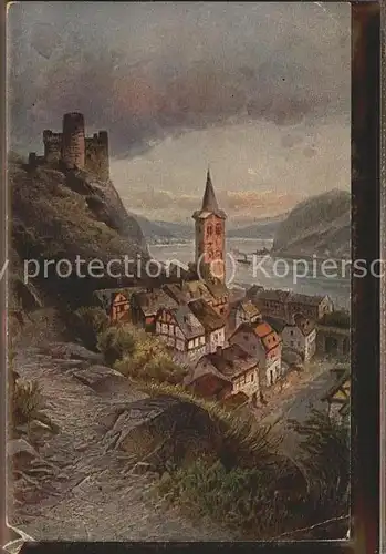 St Goar Burg Maus Kuenstlerkarte Kat. Sankt Goar