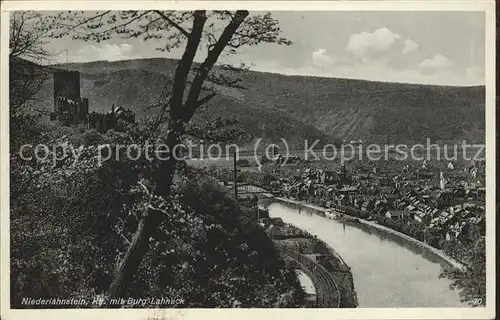 Niederlahnstein mit Burg Lahneck Kat. Lahnstein