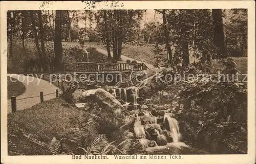 Bad Nauheim Wasserfall am kleinen Teich Kat. Bad Nauheim