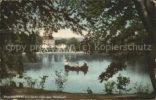 Bad Nauheim Grosser Teich und Teichhaus Kat. Bad Nauheim