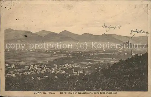 Bonn Rhein Panorama mit Siebengebirge / Bonn /Bonn Stadtkreis