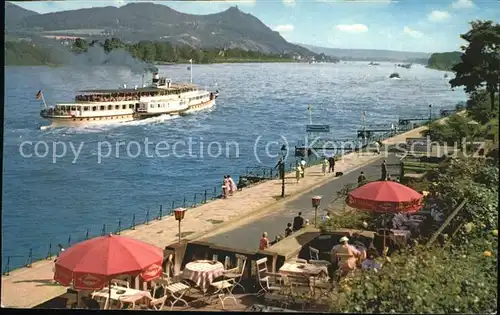 Bad Godesberg Rheinpromenade Ausflugsdampfer Siebengebirge Kat. Bonn