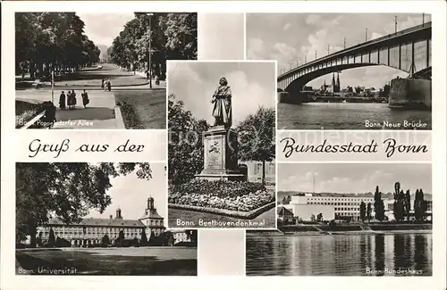 Bonn Rhein Poppelsdorfer Allee Neue Bruecke Universitaet Bundeshaus / Bonn /Bonn Stadtkreis