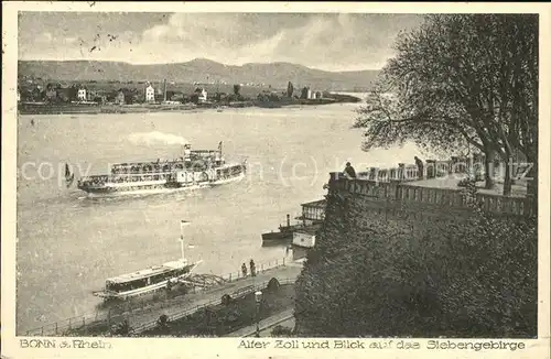 Bonn Rhein Alter Zoll Siebengebirge Rheindampfer / Bonn /Bonn Stadtkreis