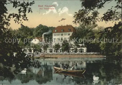 Bad Nauheim Teichhaus mit Teichpartie Kat. Bad Nauheim