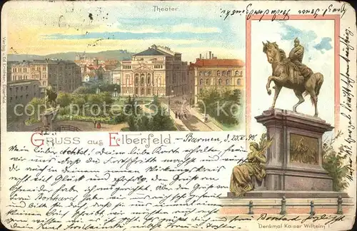 Elberfeld Wuppertal Kaiser Wilhelm-Denkmal Theater / Wuppertal /Wuppertal Stadtkreis