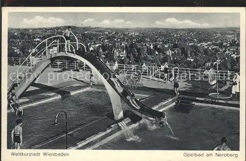 Wiesbaden Opelbad am Neroberg Kat. Wiesbaden