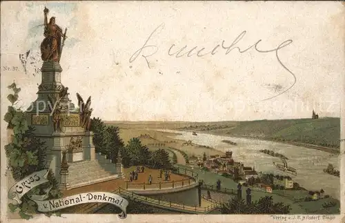 Ruedesheim Nationaldenkmal Kat. Ruedesheim am Rhein