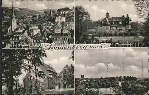 Langenberg Rheinland Hordthaus Sender Jugendherberge Panorama Kat. Velbert