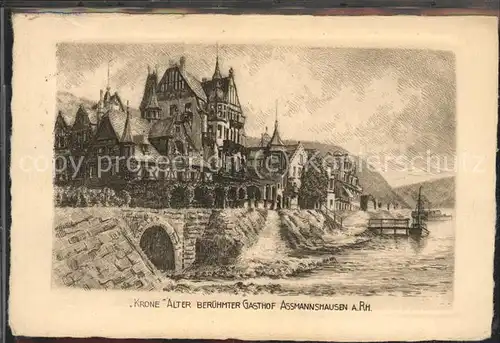 Assmannshausen Gasthaus "Krone" Am Rhein / Ruedesheim am Rhein /